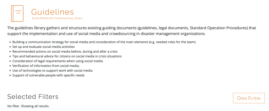 Access to Social Media and Crowdsourcing Guidelines Library